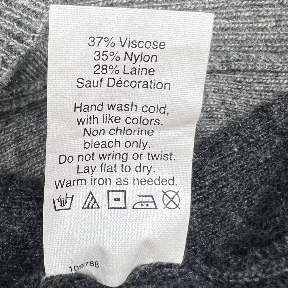 J.Crew Wool Blend Sweater Women’s Medium Gray Elbow‎ Patches Side Buttons Raglan